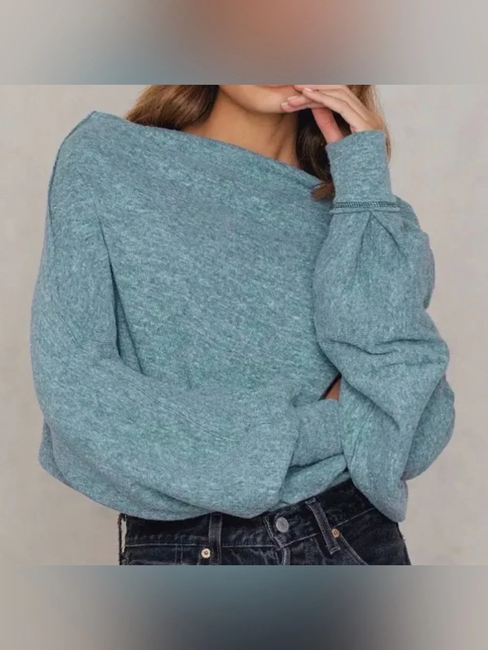 Free People We The Free Skyline thermal blue teal